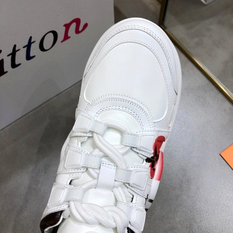 Louis Vuitton shoes Style 294 - close-up of bold signature style
