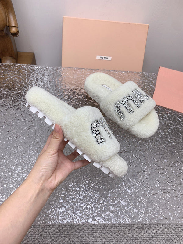 Close-up of Miu Miu shoes craftsmanship