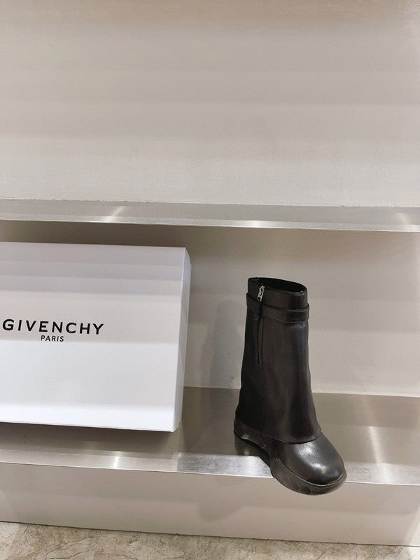 Givenchy Tan Ankle Boots - Heel Detail View