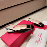 Roger Vivier luxury shoes detail shot