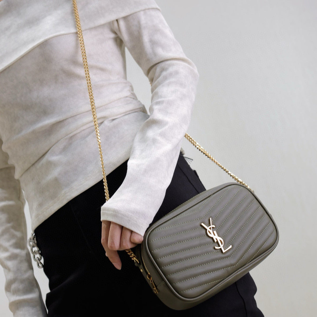 Saint Laurent Bags- Saint Laurent Lou Mini Bag Elegant Everyday Designer Handbag