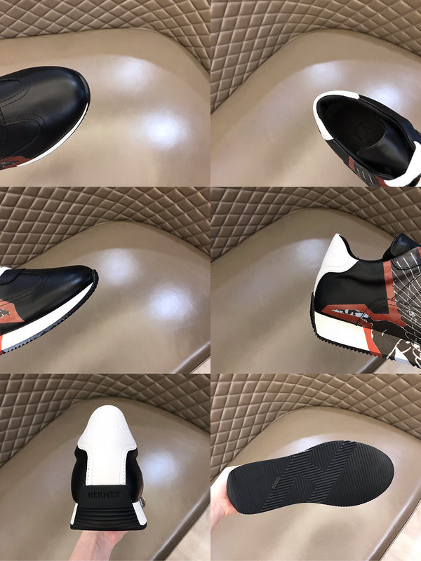 Hermès Camel Slip-On Sneakers - Toe Detail View
