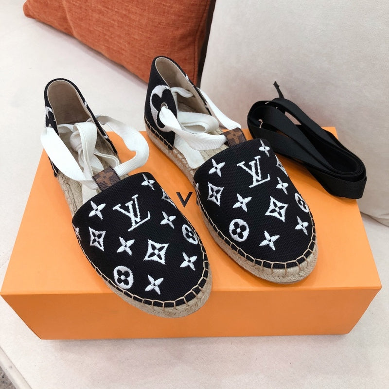 Louis Vuitton Beige Pointed-Toe Flats - Detail Shot of Craftsmanship