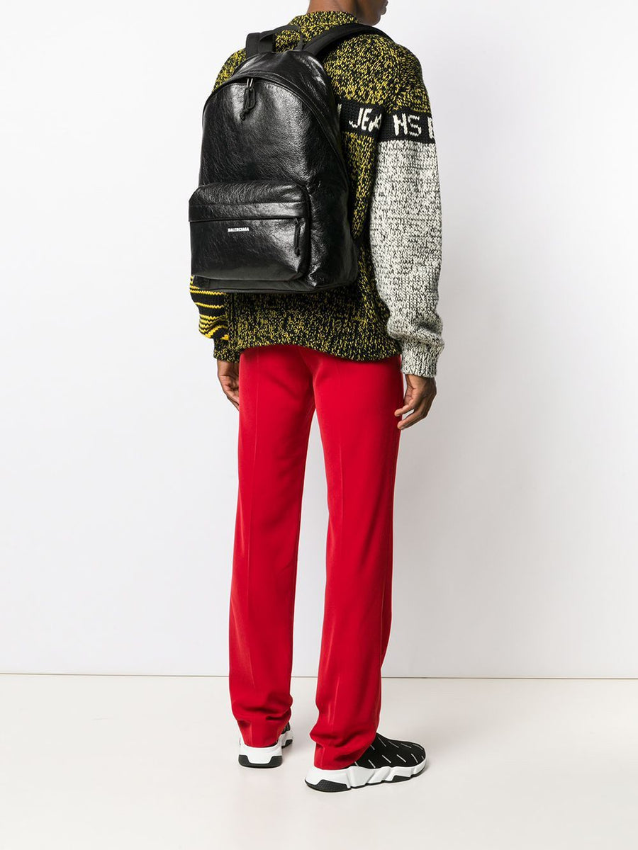 Balenciaga premium backpacks detail and craftsmanship close-up