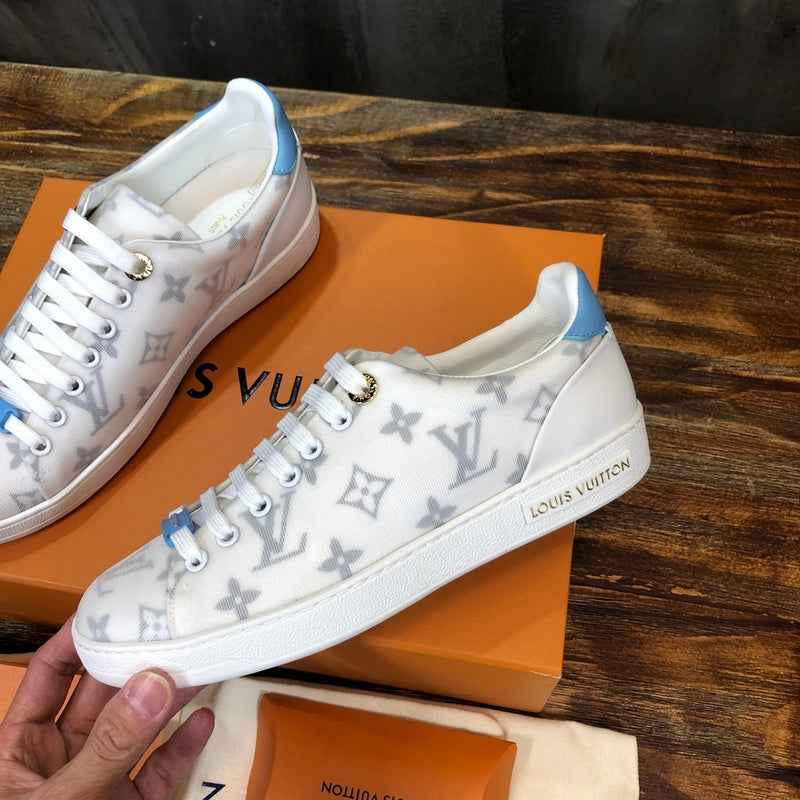 Louis Vuitton Chocolate Brown Low-Top Sneakers - Toe Detail View