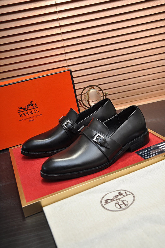 Hermes shoes Style 069 - front view, classic monogram styling