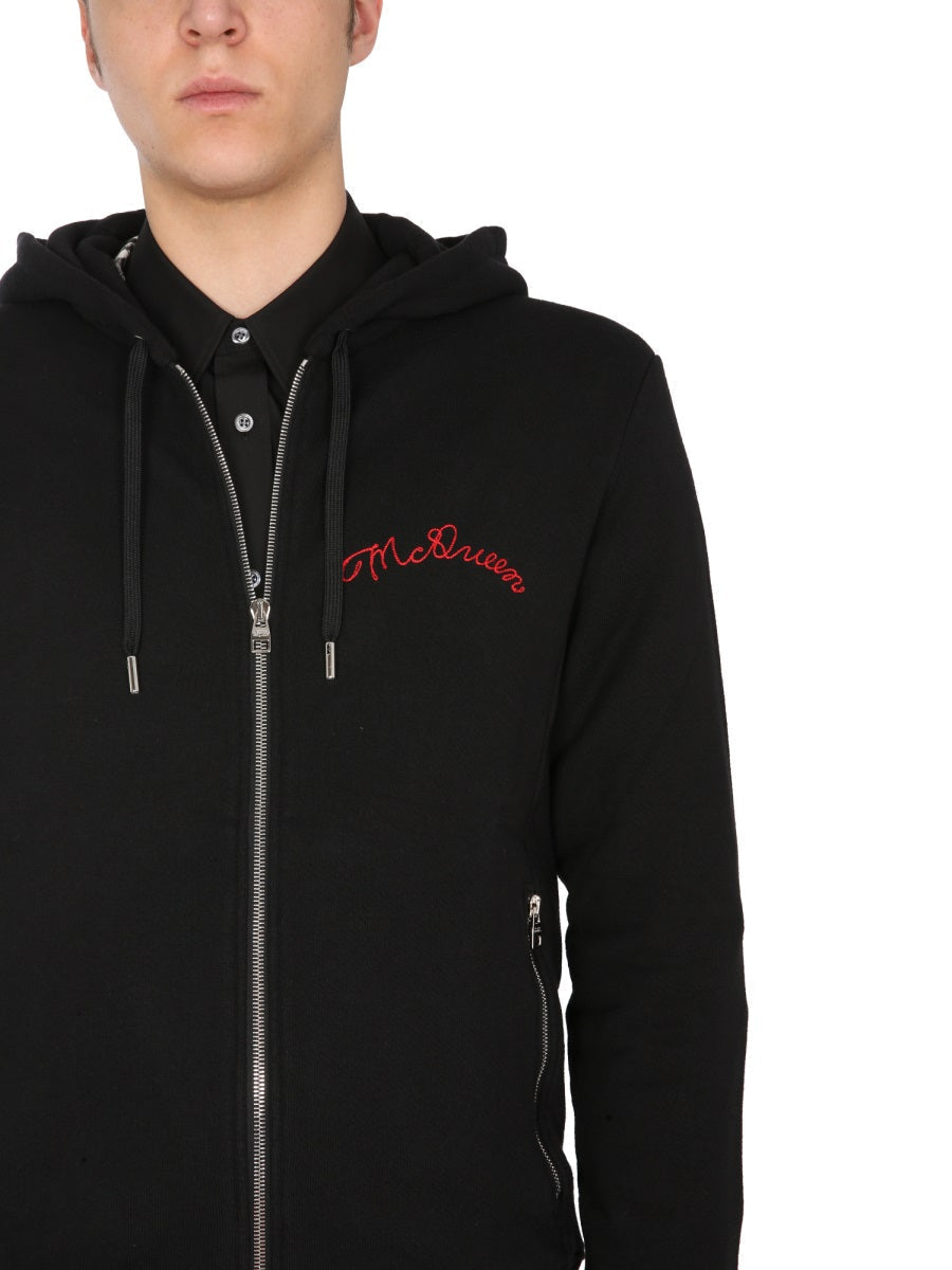 Alexander McQueen Hoodies? Alexander Mcqueen Men Hooded Sweatshirt With Zip Comfortable Luxury Streetwear Hoodie