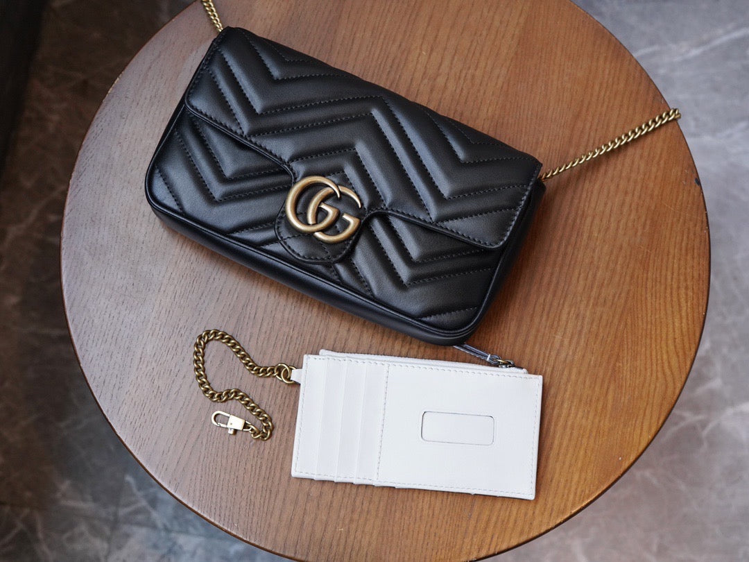Gucci Bags- Gucci Marmont Mini Bag Luxury Designer Leather Handbag