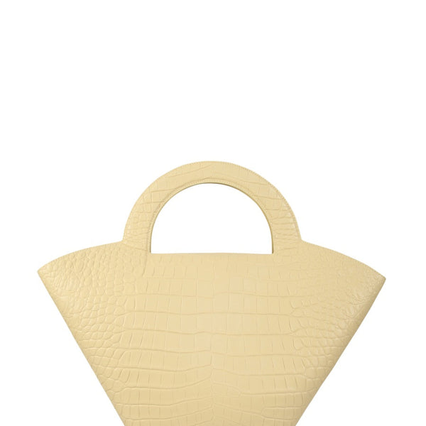 Close-up of Bottega Veneta shoulder bags hardware and fine stitching