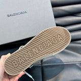 Balenciaga Nude Ankle Boots - Angled View