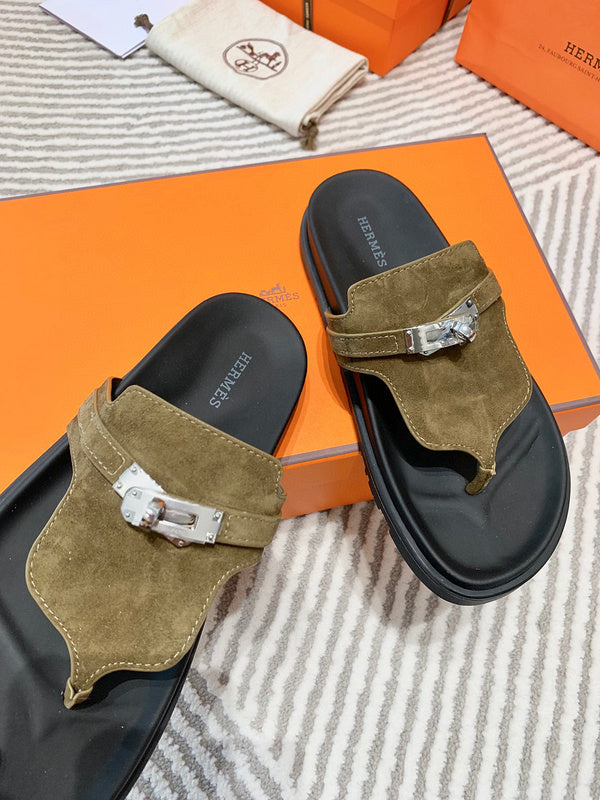 Hermès Nude Ankle Strap Sandals - Lifestyle Styling Shot
