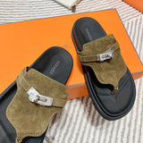 Hermès Nude Ankle Strap Sandals - Lifestyle Styling Shot