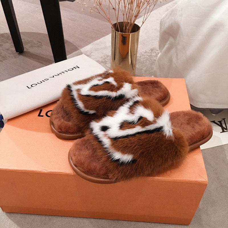 Close-up of Louis Vuitton shoes craftsmanship