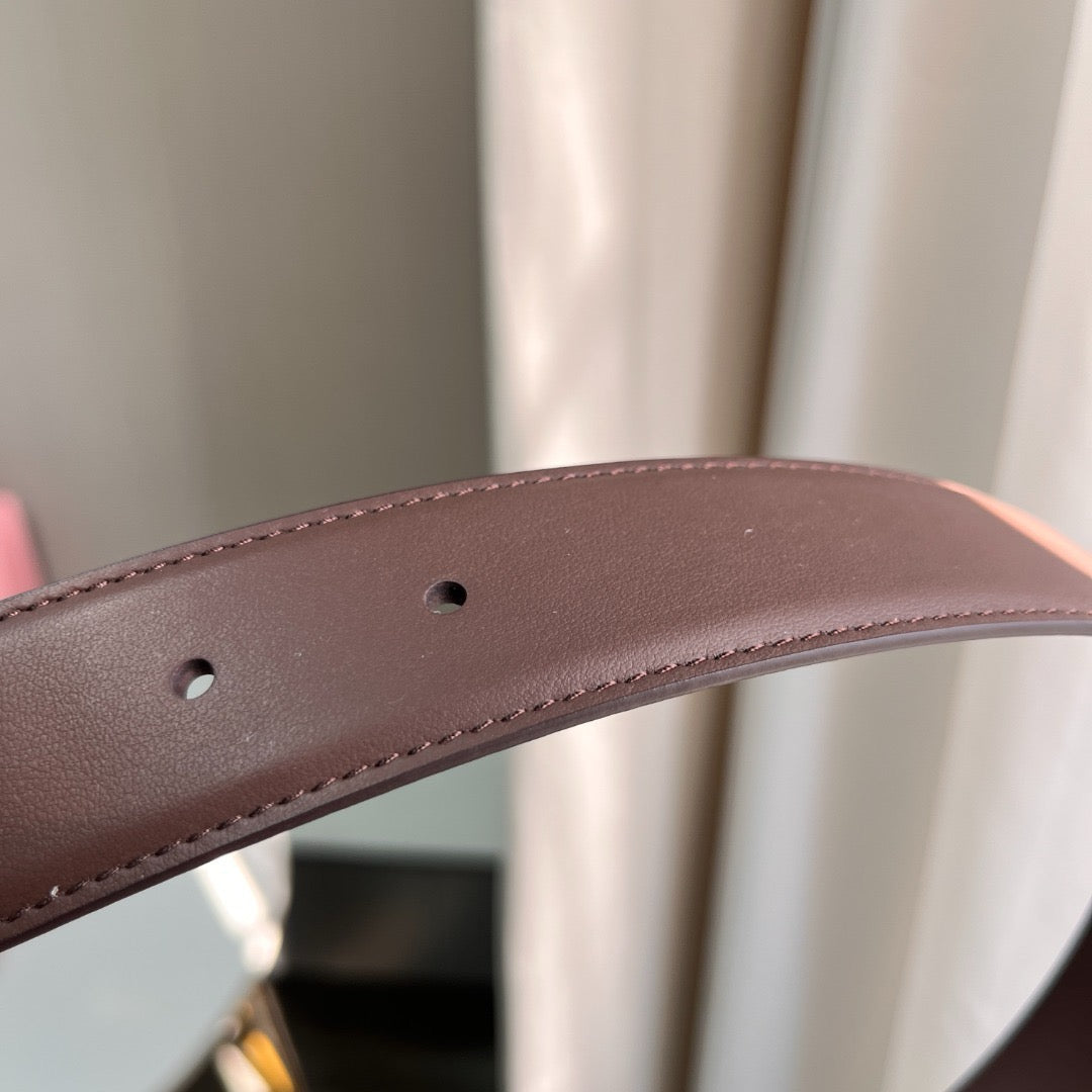 Belts- Miu M Belt 3.5 Cm Classic Everyday Designer Belt