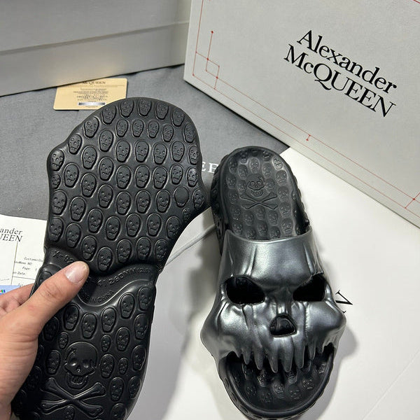 Alexander McQueen Red Block Heel Pumps - Sole Detail View