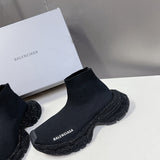 Balenciaga Burgundy Combat Boots - Toe Detail View