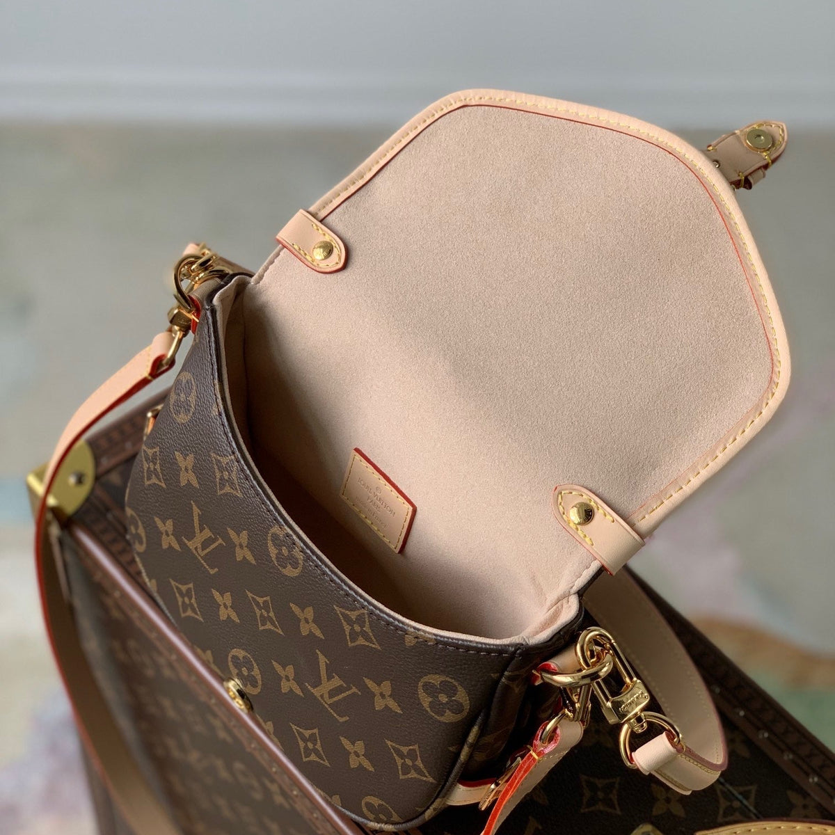 Louis Vuitton Wallets- Louis Vuitton Lou Saumur Bb Bag Compact Luxury Card Wallet