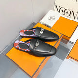 Hermès White Slide Sandals - Detail Shot of Craftsmanship