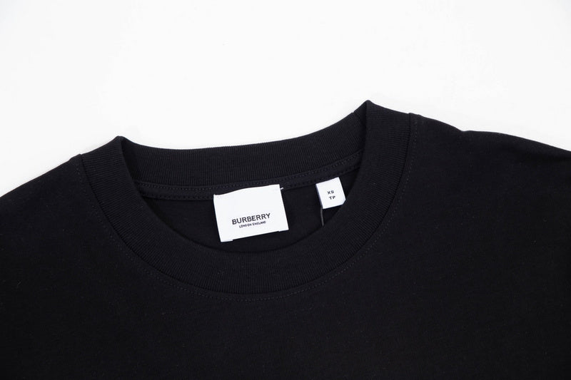 Close-up of Burberry t-shirt craftsmanship