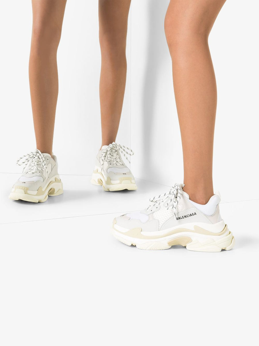 Balenciaga Shoes? BALENCIAGA Womens Triple S Mini Sneakers Luxury Lifestyle Designer Footwear