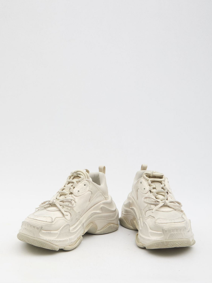 Close-up of Balenciaga sneakers hardware and fine stitching