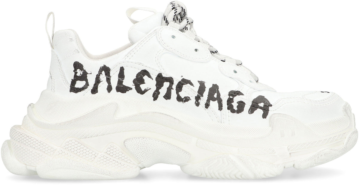 Balenciaga Shoes- BALENCIAGA Low-Top Vintage Effect Sneakers for Women Premium Designer Casual Shoes