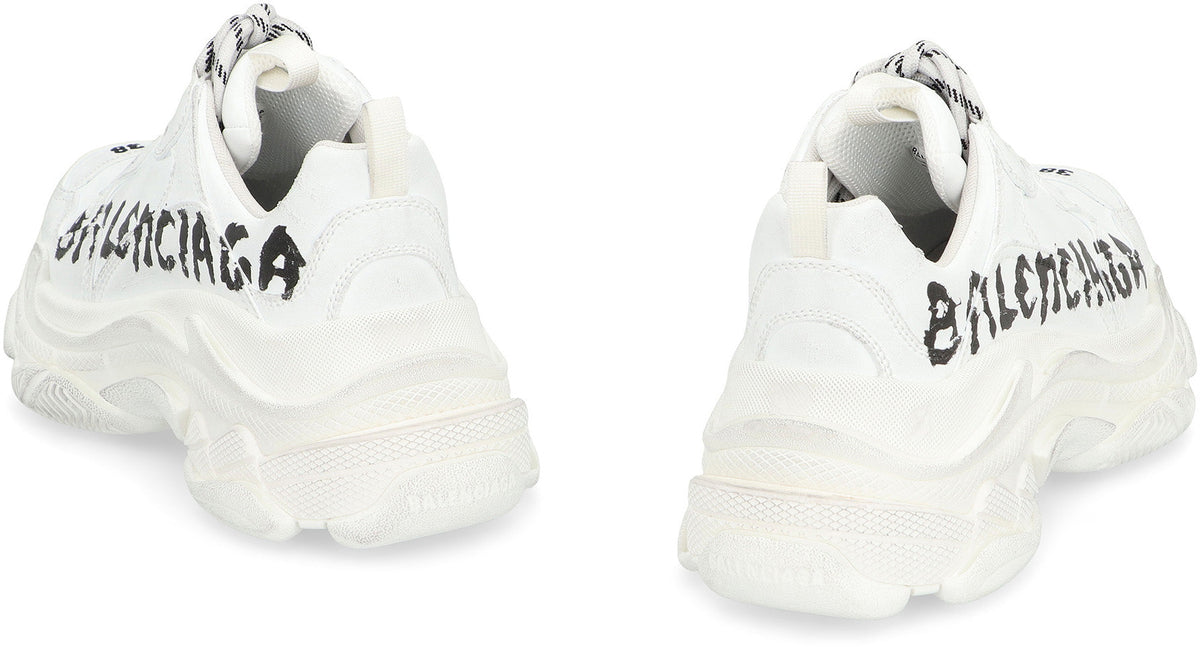 Balenciaga Shoes- BALENCIAGA Low-Top Vintage Effect Sneakers for Women Premium Designer Casual Shoes