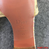 Dior White Slingback Heels - Front View