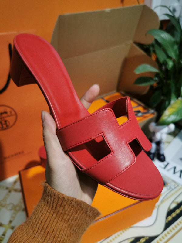 Hermès Grey Ankle Strap Sandals - Side Profile View