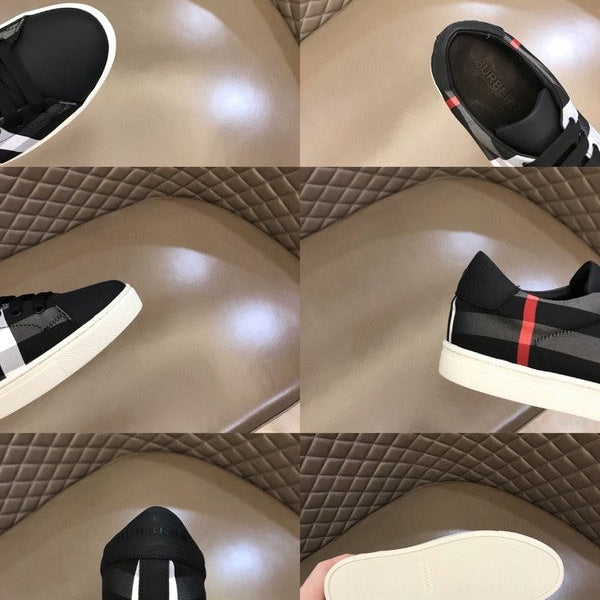Burberry Nude Chunky Platform Sneakers - Side Profile View