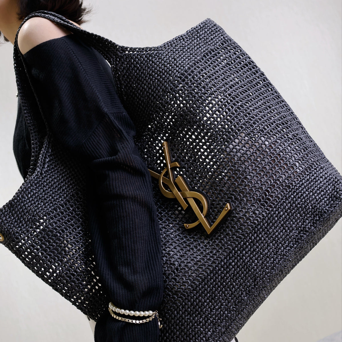 Saint Laurent Bags- Saint Laurent Icare In Raffia Bag Elegant Everyday Designer Handbag