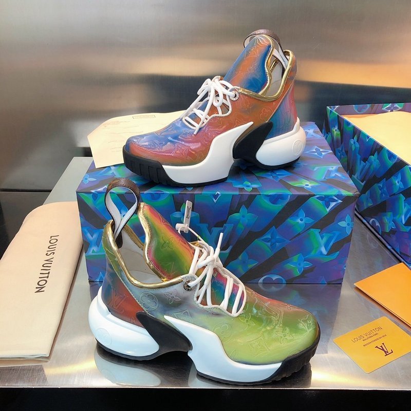 Close-up of Louis Vuitton shoes craftsmanship