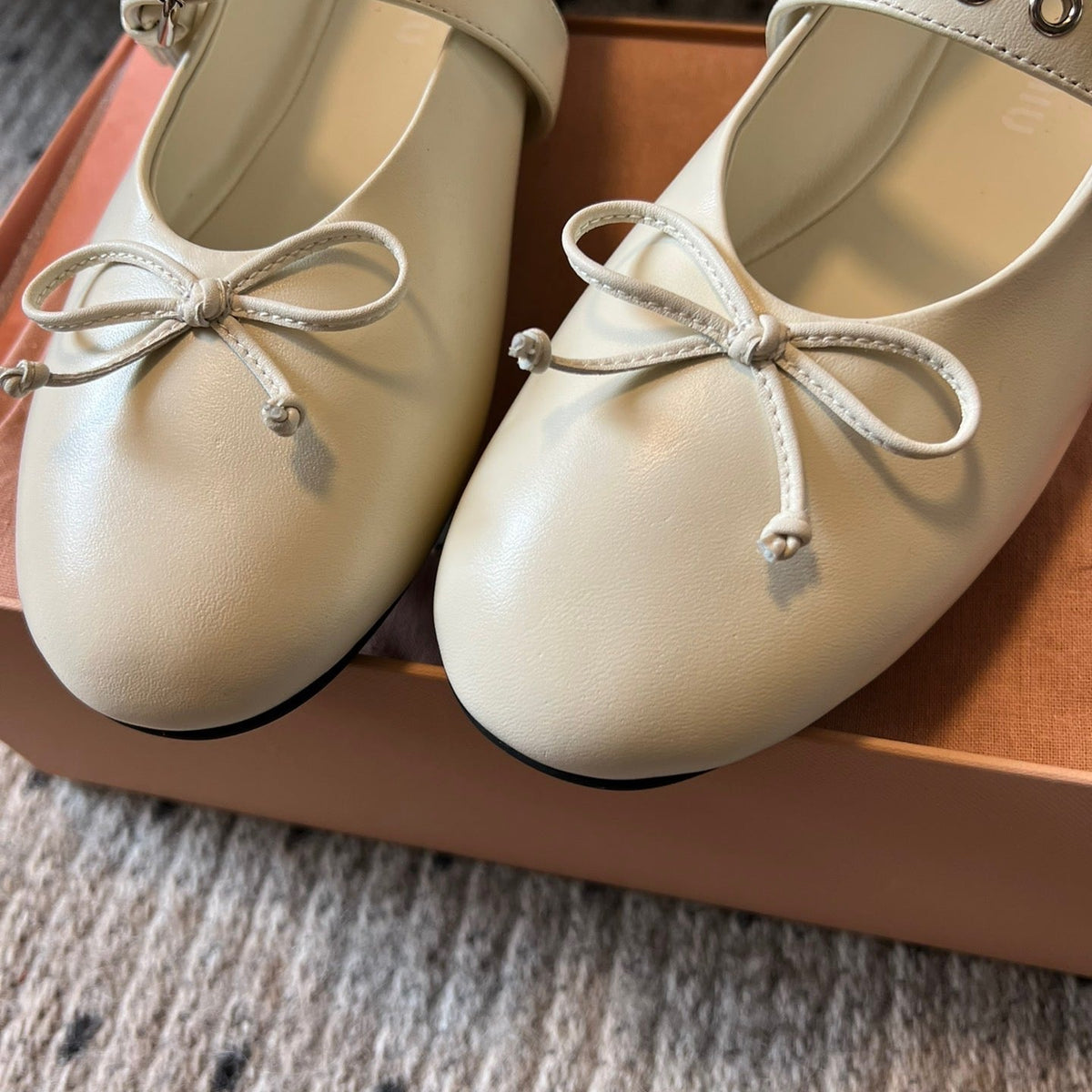 Shoes- Miu M Ballerina Flats Premium Designer Casual Shoes