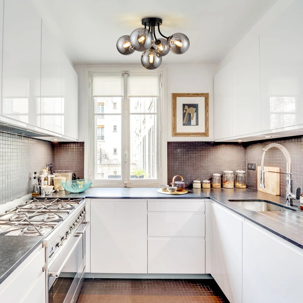 Modern Ceiling Light 5-Light Sputnik Ceiling Light Fixture