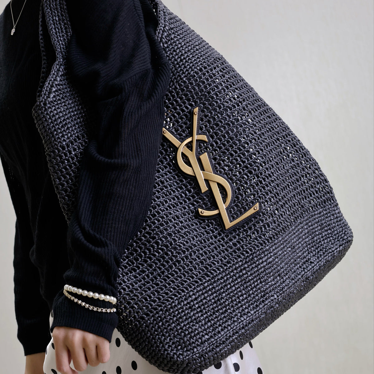 Saint Laurent Bags- Saint Laurent Icare In Raffia Bag Elegant Everyday Designer Handbag