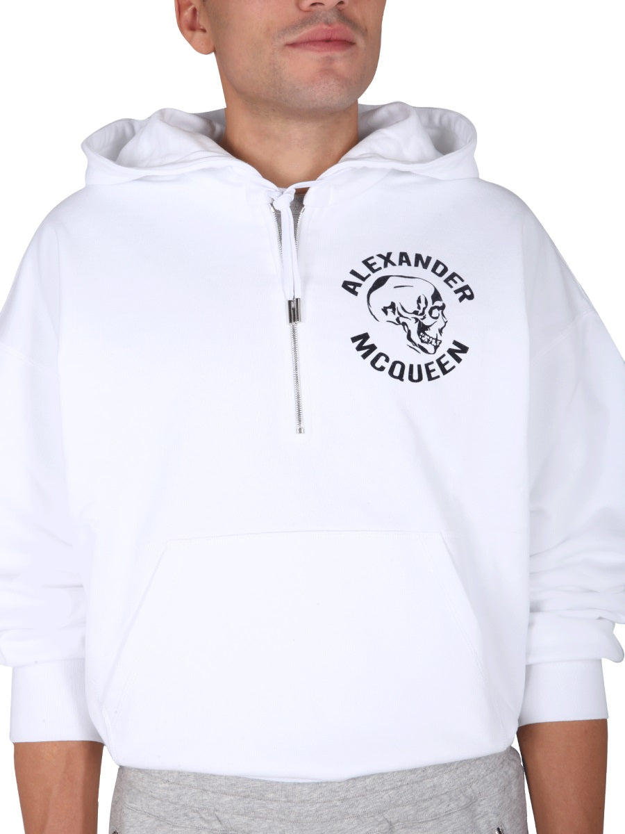 Alexander McQueen Hoodies? Alexander Mcqueen Men "Skull" Sweatshirt Comfortable Luxury Streetwear Hoodie