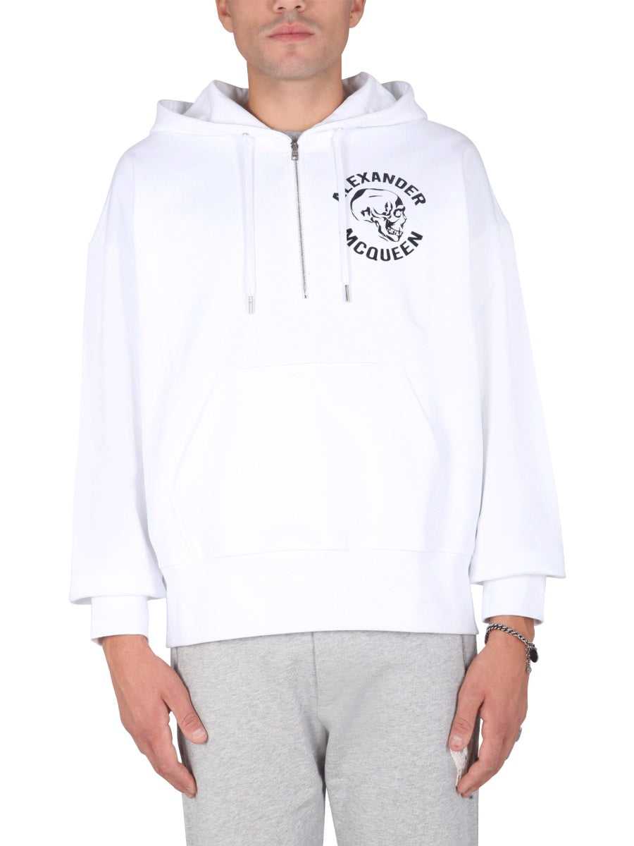 Alexander McQueen Hoodies? Alexander Mcqueen Men "Skull" Sweatshirt Comfortable Luxury Streetwear Hoodie