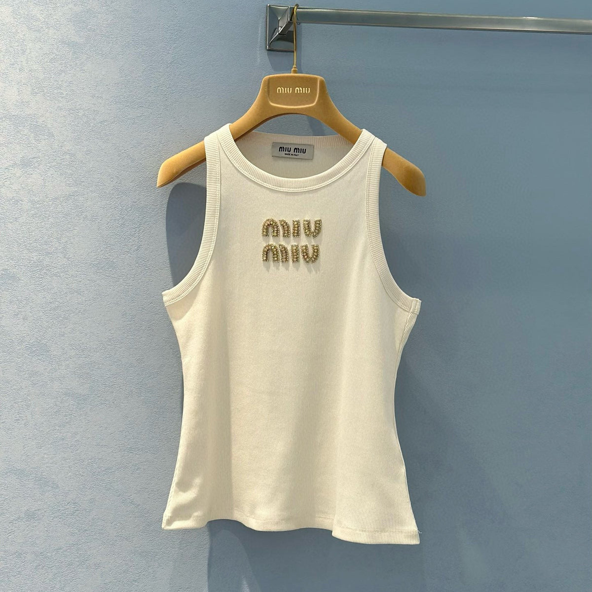 Tops- Miu M Tank Top Premium Designer Casual Top