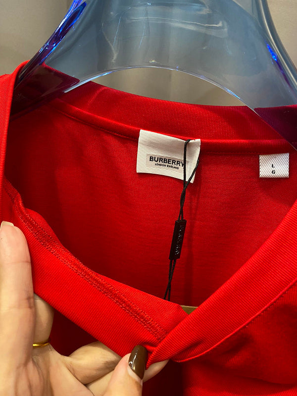Burberry luxury t-shirt detail shot