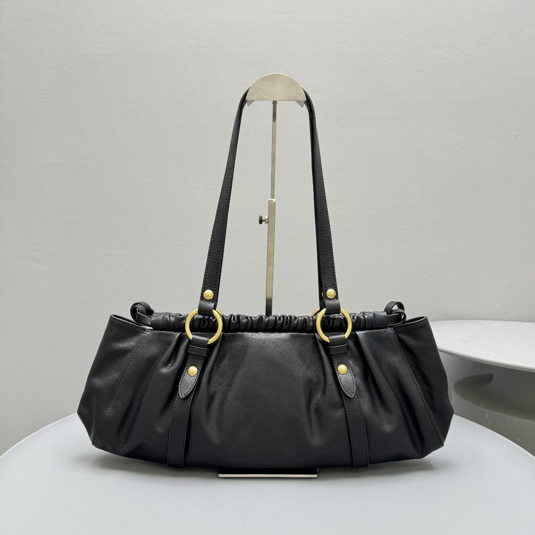Bags- Miu M Nappa Leather Bag Elegant Everyday Designer Handbag