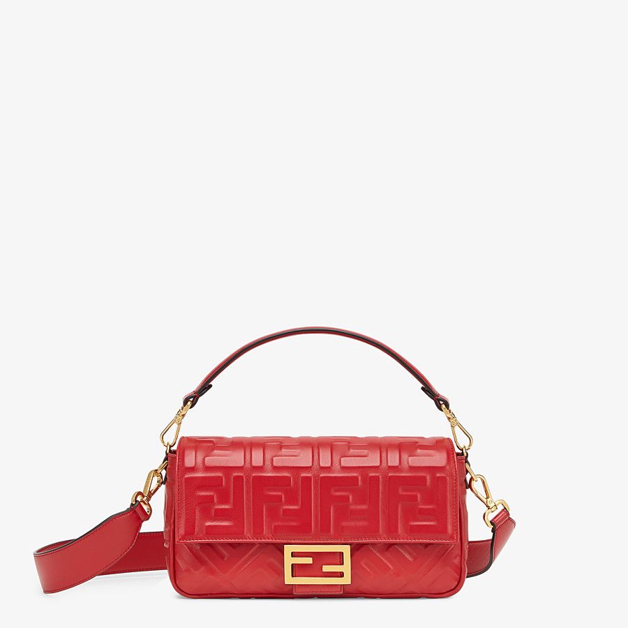 Fendi Bags? FENDI Red Leather Baguette Elegant Everyday Designer Handbag