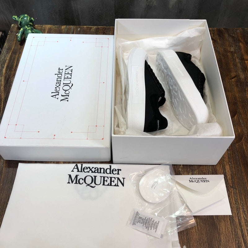 Alexander McQueen Nude Low-Top Sneakers - Angled View
