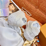 Louis Vuitton luxury shoes detail shot