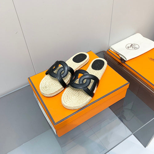 Hermès Tan Gladiator Sandals - Full Silhouette View
