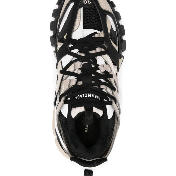 Close-up of Balenciaga sneakers hardware and fine stitching
