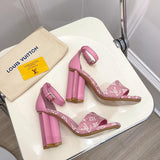 Louis Vuitton Tan High-Top Sneakers - Studio Shot