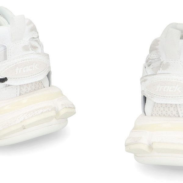 Close-up of Balenciaga sneakers hardware and fine stitching