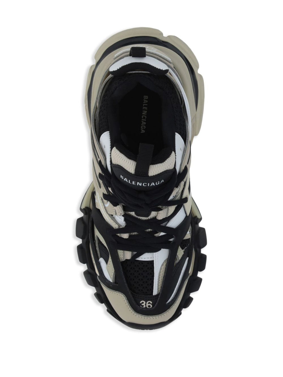 Close-up of Balenciaga sneakers hardware and fine stitching