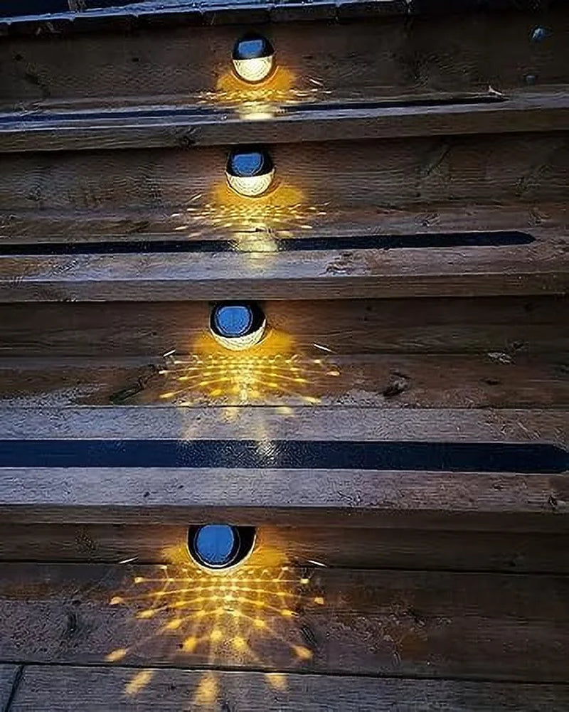 Solar Fence Lights, 4 Pack LED Solar Wall Lights Outdoor