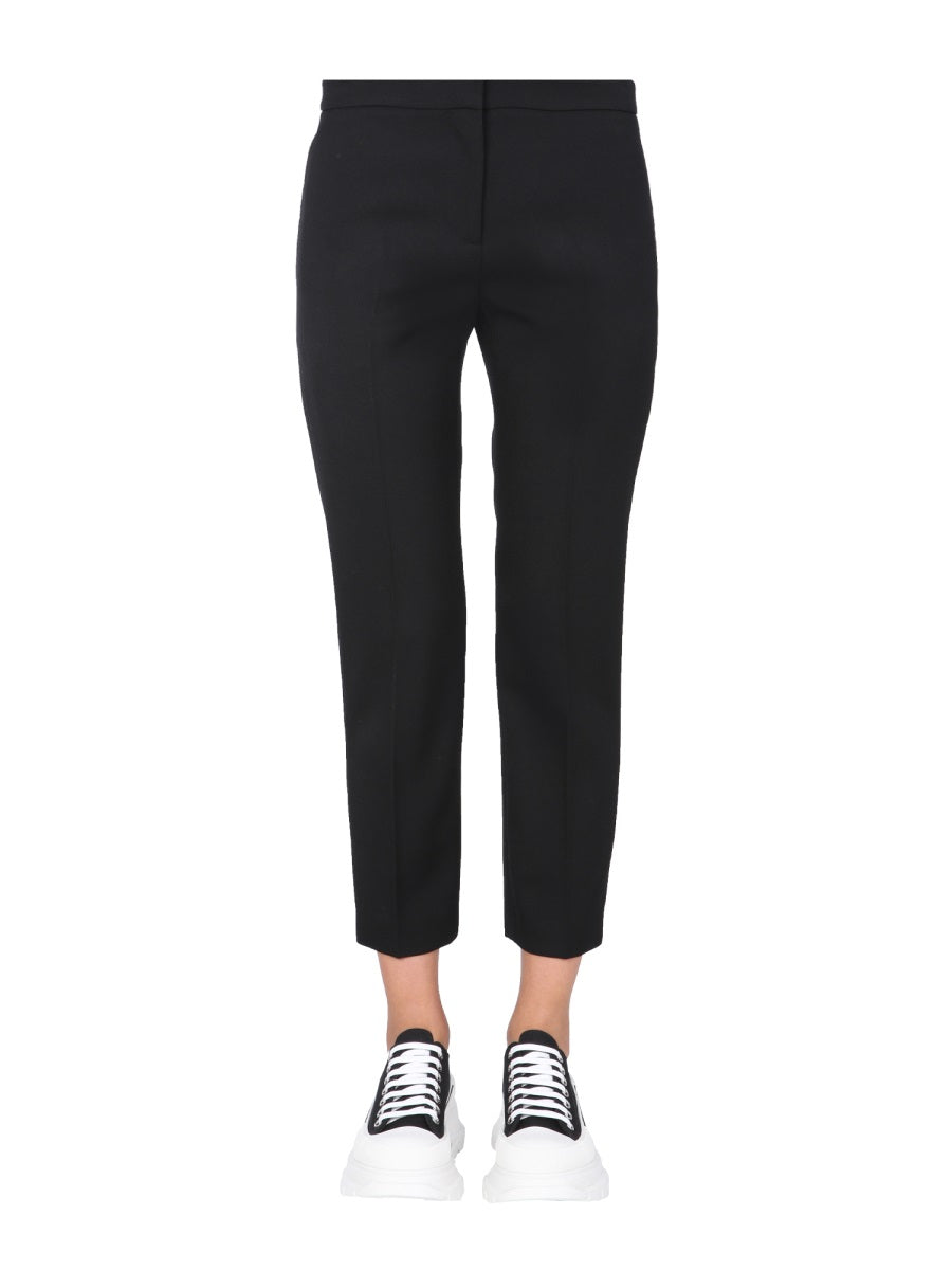 Alexander McQueen Pants? Alexander Mcqueen Women Cropped Straight Trousers Tailored Everyday Designer Pants